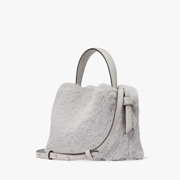 Knott Faux Fur Mini Crossbody Tote - Picture 2 of 13